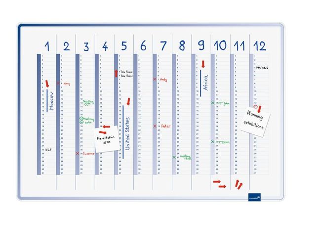ACCENTS Linear jaarplanner Cool 60x90 cm | PlanbordOnline.nl