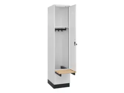locker met bank,HxBxD 1950x400x815mm,1vak,vak B 400mm,draaigrendel