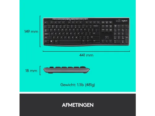 Logitech C270-webcam en MK270 draadloze toetsenbord- en muiscombinatie