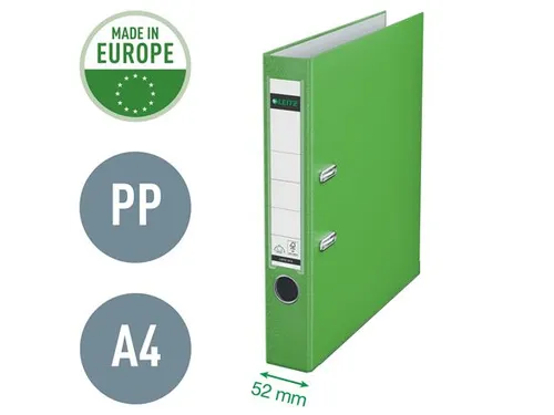 Ordner Leitz 1015 A4 50mm PP lichtgroen