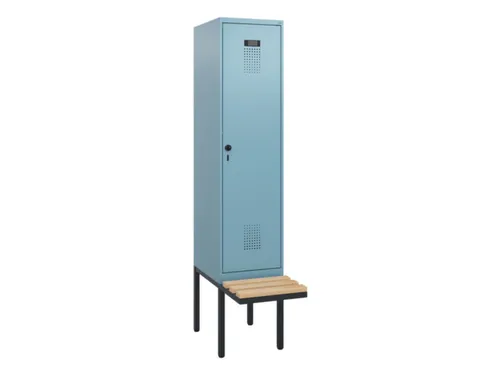locker met bank,HxBxD 1950x400x815mm,1vak,vak B 400mm,draaigrendel