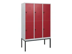 dubbeldekse locker,HxBxD 1950x1200x500mm,3x2vak.,vak B 400mm