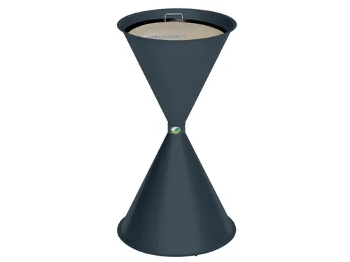 Zandasbak Staalplaat 730x400mm Ronde Trechter Sticker Verzinkt Ral7024
