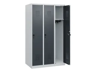 schoollocker,HxBxD 1530x900x500mm,3vak,vak B 300mm,draaigrendel - 1
