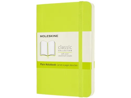 Notitieboek Moleskine pocket 90x140mm blanco soft cover lemon green
