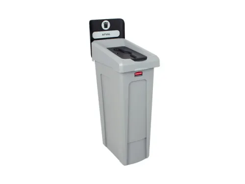 Slim Jim Recyclingstation Rest Gesloten Deksel 87 Liter Grijs Zwart