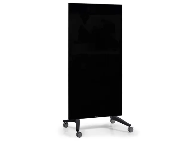 Mobiel Glasbord Zwart Magnetisch 90x175Cm