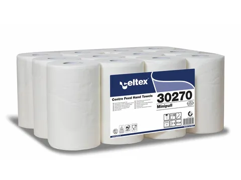 Poetspapier Celtex Centerfeed Mini 2-laags wit 72 meter krimp a 12 rol