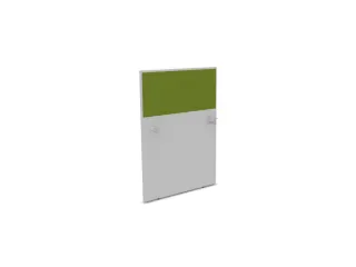 baliepaneel,v. bureau,aanbouw links,B 800mm,MP-lichtgrijs,BN7048-groen - 1