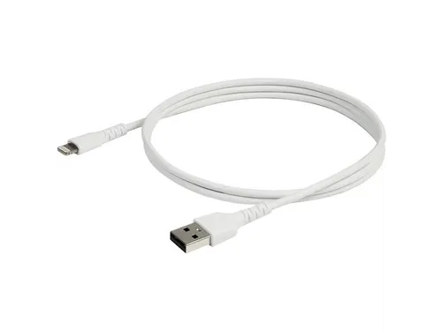 1 Meter Gehoekte Lightning Usb Kabel Apple Wit Aramide