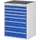 ladekast 1035x770x650mm 8laden cilinderslot RAL7035 RAL5010 metaal