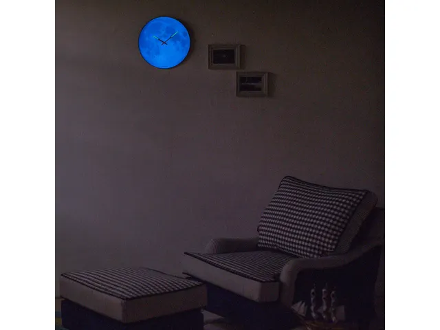 Horloge murale NeXtime 'blauw Moon Dome' Ø35cm verre bombé