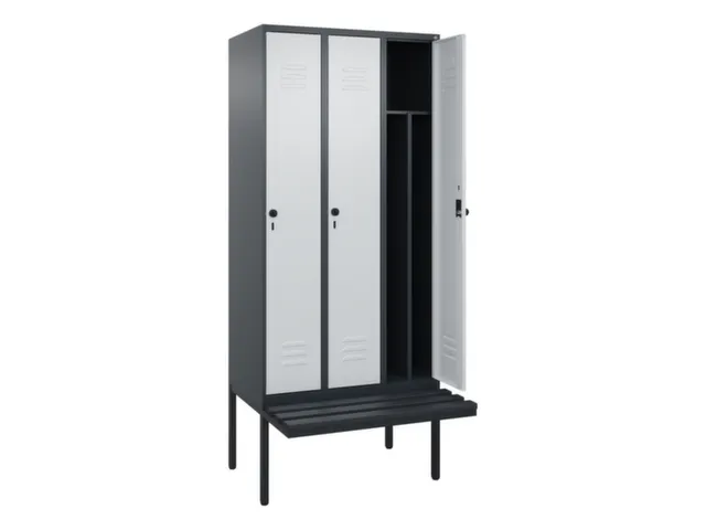 locker voor scheiding van kleding,HxBxD 2120x900x815mm,3vak