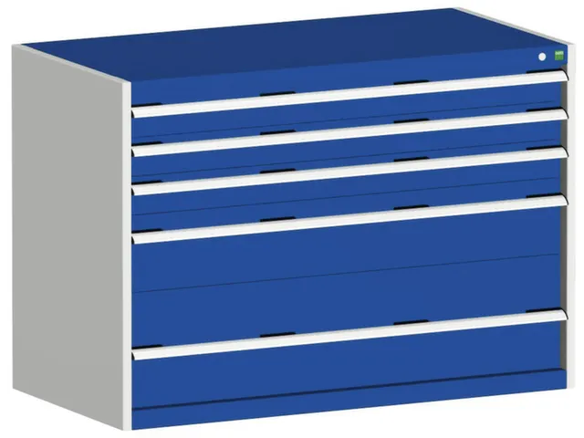 ladekast 900x1300x750mm 5laden zware lasten RAL7035 front RAL5010