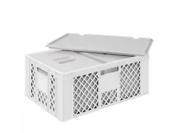 Euronorm-stapelbak,m. 2isoleerboxen,HxLxB 240x600x400mm,43/10,4l,HDPE