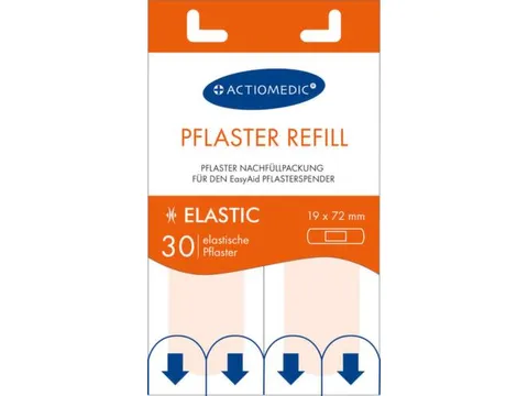 reservevulling,v. pleisterdispenser,30x elastisch,pleister LxB 72x19mm
