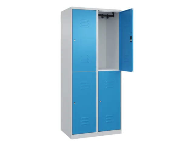 dubbeldekse locker,HxBxD 1850x800x500mm,2x2vak.,vak B 400mm