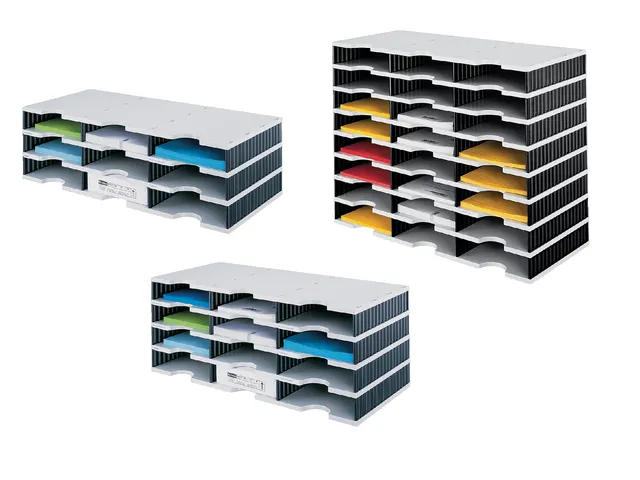 Vakkenset Styrodoc A4 9 vaks zwart/grijs