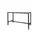 Domino Basic Statafel 160x80x110cm Grijs blad, Zwart onderstel