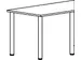 vergadertafel HxBxD 72x80x52cm trapezium Esdoorn 4voeten Alu
