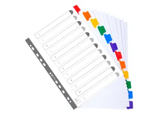 Tabblad Karton 160 Gram A4 index 12 tabs wit - 1