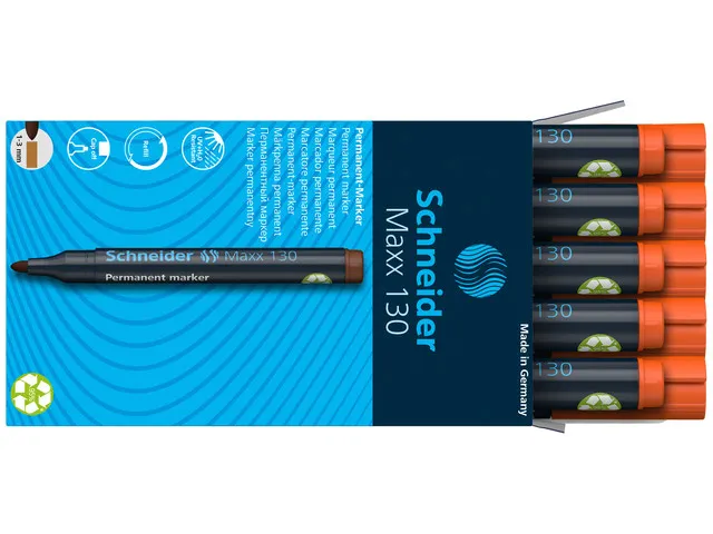 Marqueur Schneider Maxx 130 permanent orange, pointe ronde
