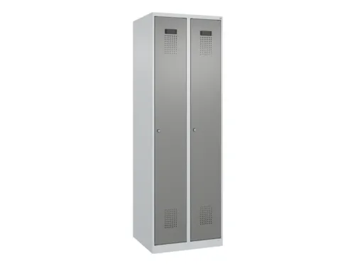 locker,HxBxD 1850x600x500mm,2vak,vak B 300mm,cil.-slot,staand op vloer
