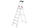 staande trap,eenzijdig,6trede(n),Stand H 1,28m,balk L 2,08m