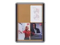 binnenvitrine met draaideur, kurk, ft 9 x A4