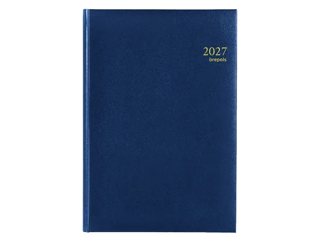 Agenda 2027 Brepols Omega Lima 7 jours/2 pages bleu