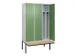 locker voor scheiding van kleding,HxBxD 2120x1200x815mm,3vak
