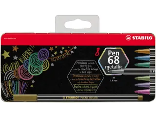 Pen 68 metallic viltstift 8 kleuren metalen - 1