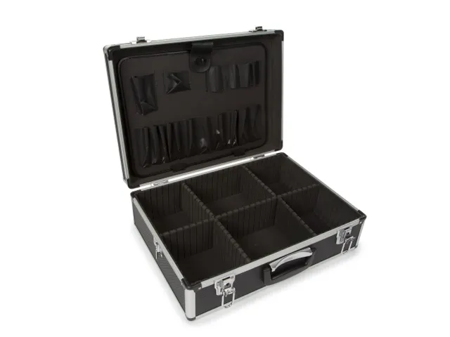 Valise à Outils En Aluminium - 455x330x152mm - 22,8 L - Noir
