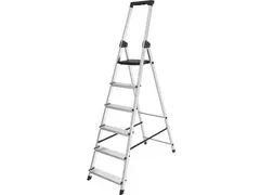 trapladder SL600, aluminium, zilver, 6 treden