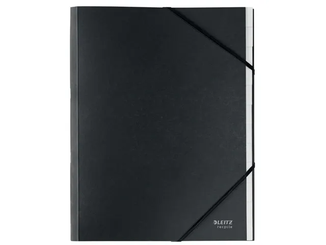Sorteermap Leitz Recycle 12 vak karton zwart