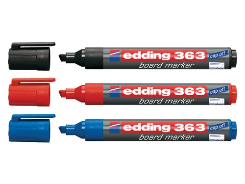 Viltstift edding 363 whiteboard beitel rood 1-5mm