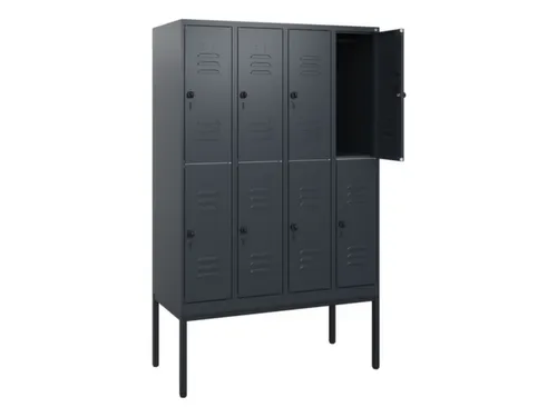 dubbeldekse locker,HxBxD 1950x1200x500mm,4x2vak.,vak B 300mm