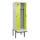 locker met bank,voor scheiding van kleding,HxBxD 2120x600x815mm,2vak