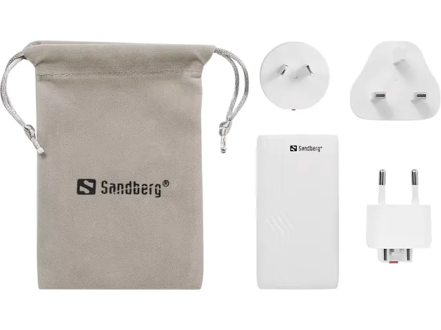Sandberg 4-in-1 Travelcharger 2x USB-C 65W incl. wereldadapters