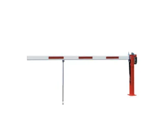 Slagboom Gasdrukveer Breedte 5.5m Pendelsteun Verzinkt Wit/rood - 1