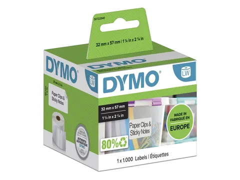 Etiket Dymo 11354 Labelprint 57x32mm verwijderbaar S0722540