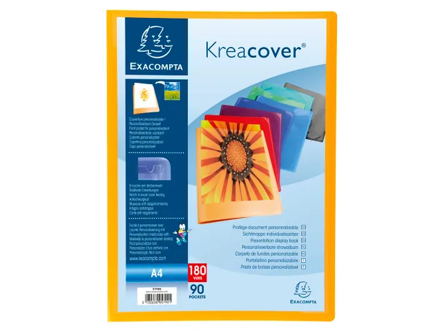 Protège-documents en polypropylène semi rigide Kreacover - A4 - Coul