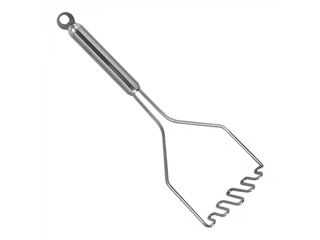 Emga Pureestamper RVS met ophangoog 30cm type F