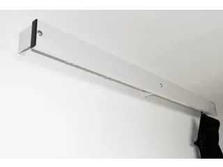 wandkapstok,HxL 100x1500mm,6jashaken,aluminium/roestvrij staal,RAL7035 - 1