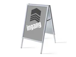 Stoepbord A1 complete set met print "INGANG" Grijs