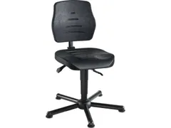 Werkplaatsstoel,standaardzitting zwart,PU-schuim