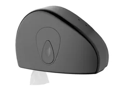 PlastiQline jumborol Toiletpapier dispenser mini+restrol Zwart