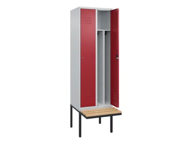 locker voor scheiding van kleding,HxBxD 2120x600x815mm,2vak