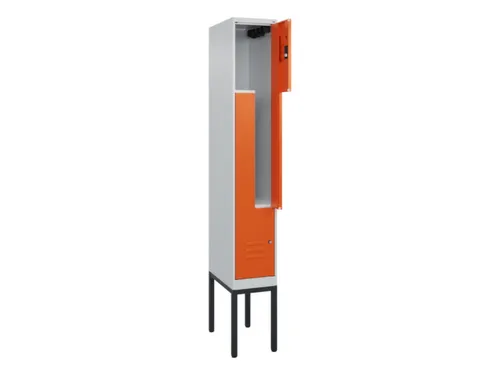 Z-garderobekast,HxBxD 2120x300x500mm,vak B 150/300mm,cil.-slot