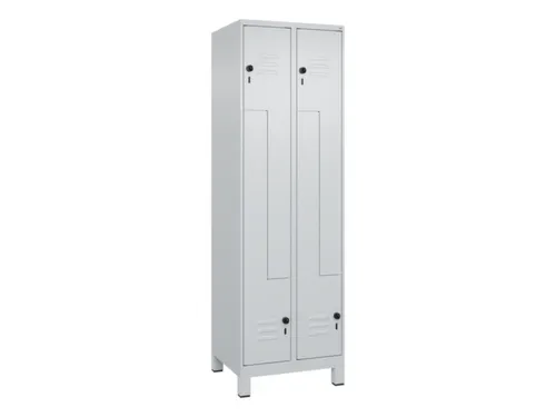 Z-garderobekast,HxBxD 1950x600x500mm,vak B 150/300mm,draaigrendel
